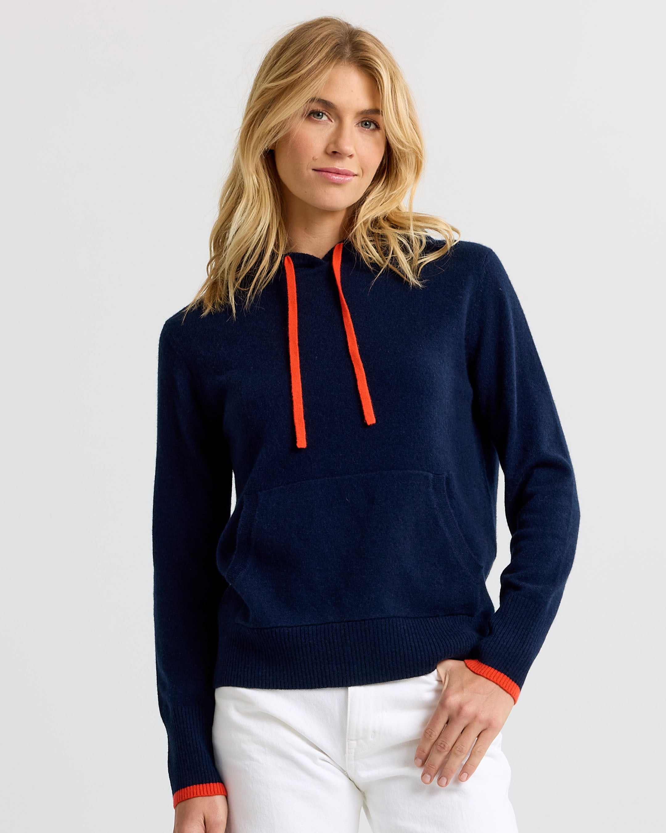Cashmere Contrast Hoodie