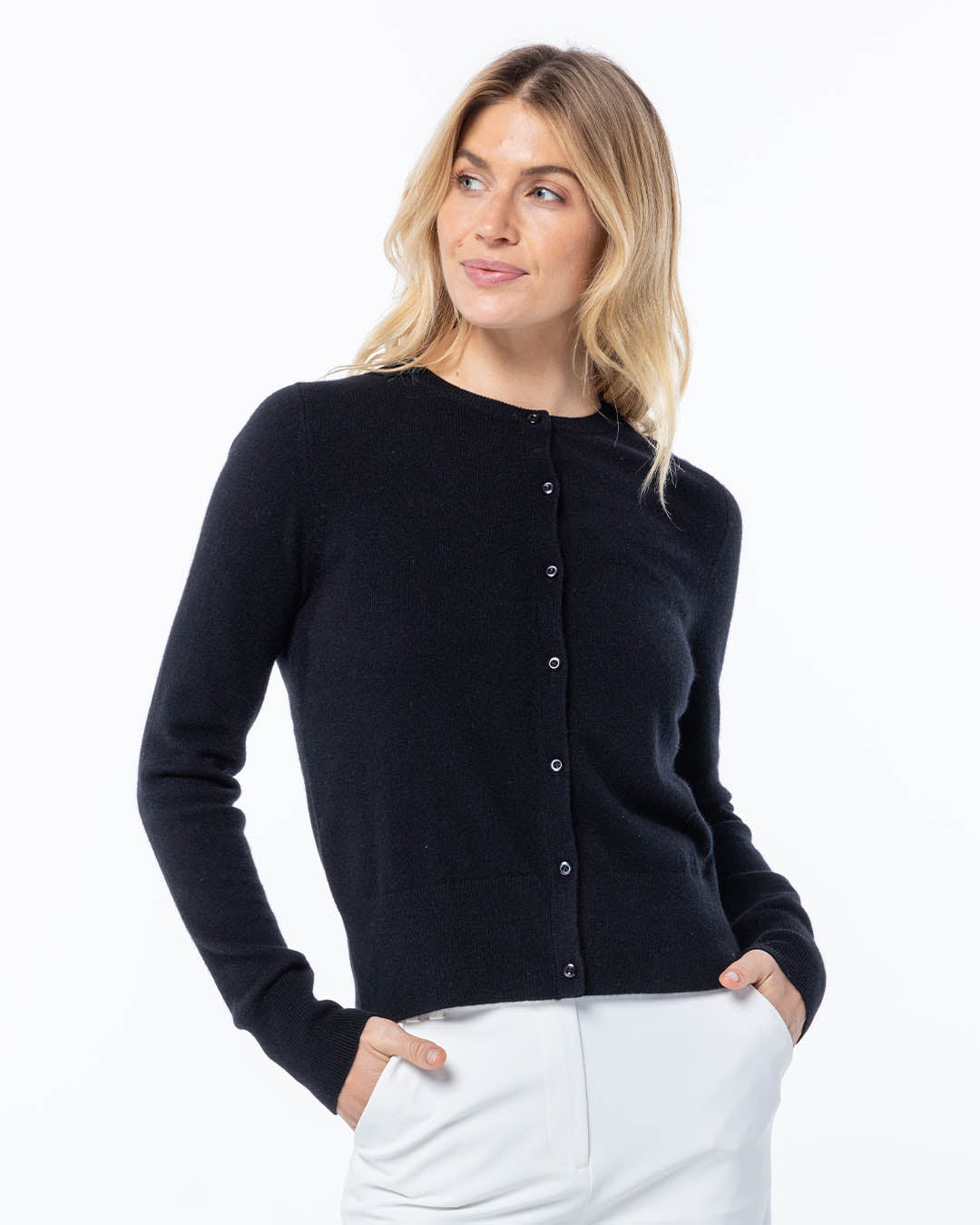 Cashmere Crewneck Cardigan